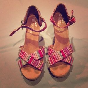 TOMS Guatemalan print ankle strap sandals